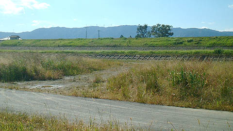 海津町、堤防